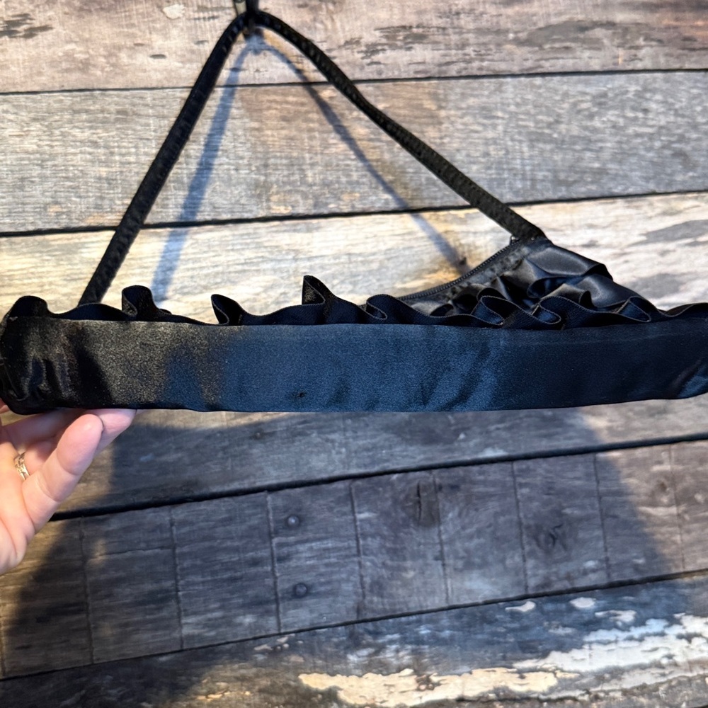 💰BOGO FREE Lancôme Silky Black Evening Bag Purse - Picture 3 of 8
